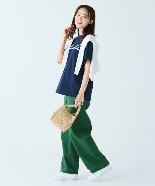 LACOSTE / ラコステ Tシャツ | 【オンライン限定】LACOSTE スクリプトネームロゴ  ルーズシルエットハーフスリーブTシャツ | 詳細12