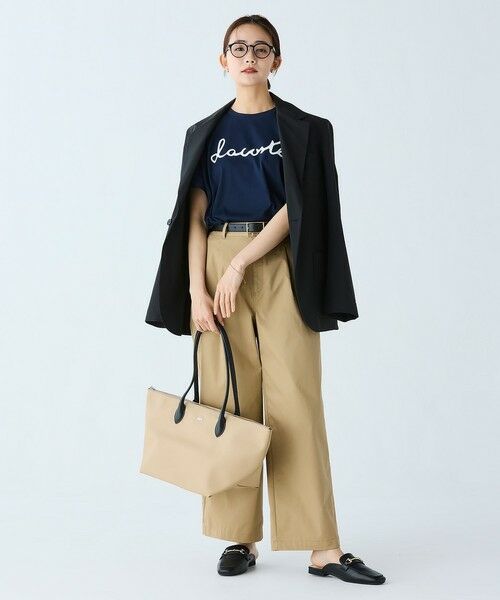 LACOSTE / ラコステ Tシャツ | 【オンライン限定】LACOSTE スクリプトネームロゴ  ルーズシルエットハーフスリーブTシャツ | 詳細17