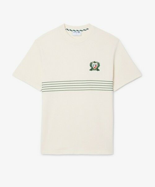 LACOSTE / ラコステ Tシャツ | フロントボーダーパネル鹿の子Tシャツ | 詳細8