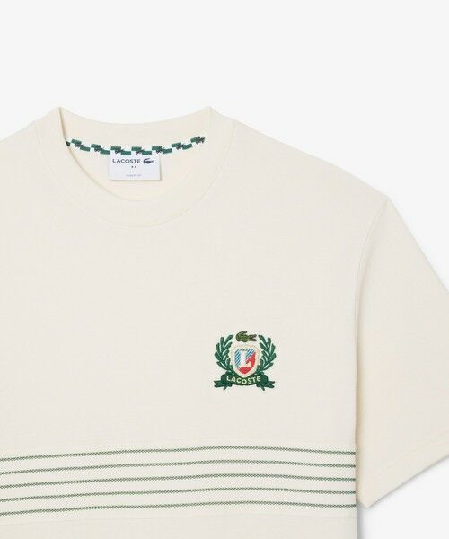 LACOSTE / ラコステ Tシャツ | フロントボーダーパネル鹿の子Tシャツ | 詳細9