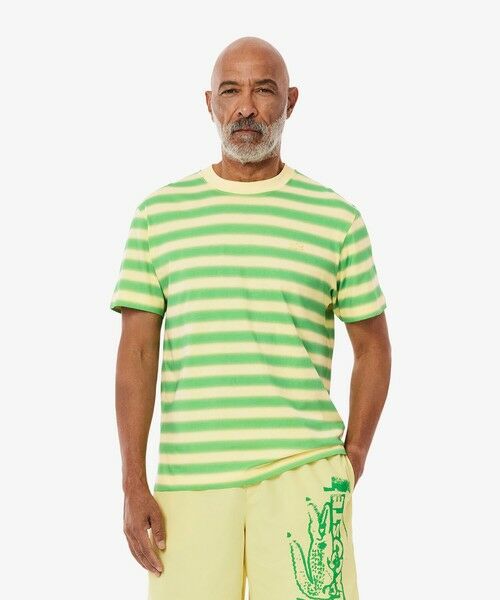 LACOSTE / ラコステ Tシャツ | グラデーションボーダーTシャツ(グリーン)