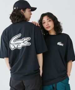 LACOSTE - LACOSTE ラコステ 胸刺繍ロゴ Vネック 半袖Tシャツ 黒