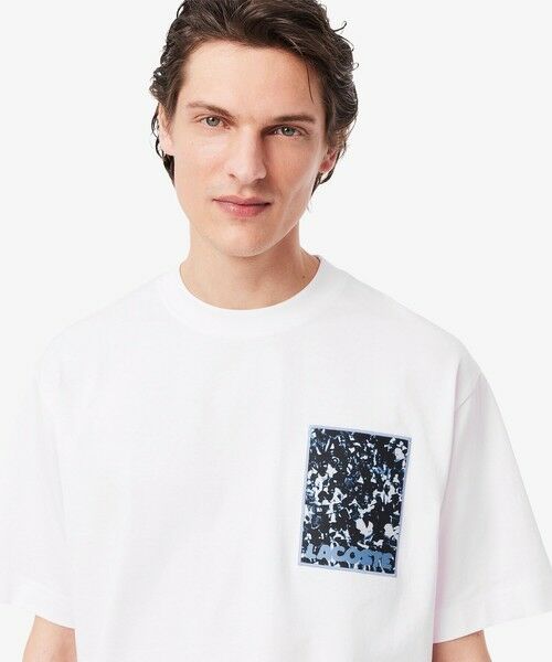 LACOSTE / ラコステ Tシャツ | テキスタイルパッチヘビーウェイトTシャツ | 詳細1