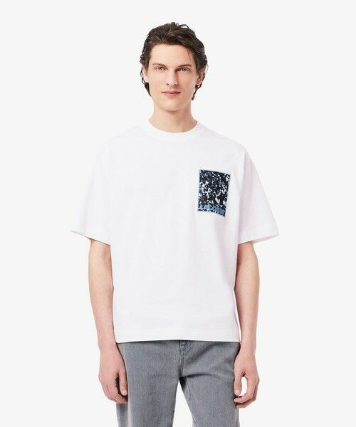 LACOSTE/ラコステ テキスタイルパッチヘビーウェイトTシャツ ホワイト 3(日本サイズM) LACOSTE/ラコステ テキスタイルパッチヘビーウェイトTシャツ ホワイト 3(日本サイズM)