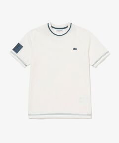 LACOSTE / ラコステ Tシャツ | スリーブネームパッチ鹿の子地Tシャツ
