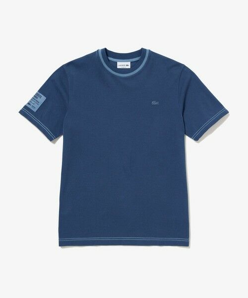 LACOSTE/ラコステ スリーブネームパッチ鹿の子地Tシャツ グレイッシュブルー 5(日本サイズXL) LACOSTE/ラコステ スリーブネームパッチ鹿の子地Tシャツ グレイッシュブルー 5(日本サイズXL)