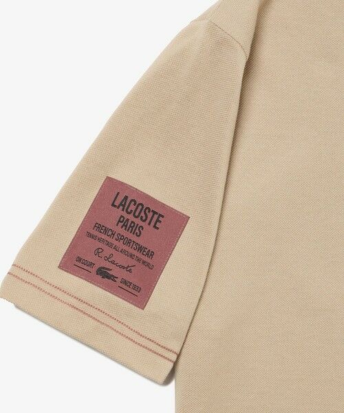 【LACOSTE】スリーブネームパッチ鹿の子地Tシャツ セール】スリーブネームパッチ鹿の子地Tシャツ（Tシャツ