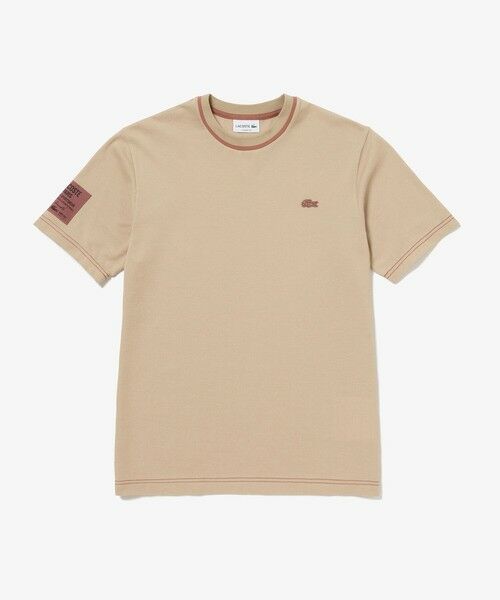 LACOSTE/ラコステ スリーブネームパッチ鹿の子地Tシャツ ブラウン 5(日本サイズXL) LACOSTE/ラコステ スリーブネームパッチ鹿の子地Tシャツ ブラウン 5(日本サイズXL)