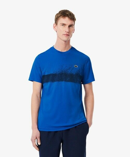 LACOSTE/ラコステ UPF50 UVカット『ジョコビッチ』コートラインウルトラドライ鹿の子地Tシャツ ブルー 6(日本サイズXXL) LACOSTE/ラコステ UPF50 UVカット『ジョコビッチ』コートラインウルトラドライ鹿の子地Tシャツ ブルー 6(日本サイズXXL)