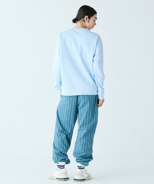 【ラコステ】モノグラムジャカードトラックパンツ ブルー Mサイズ ラコステ LACOSTE サイドテーピングモノグラムジャカード