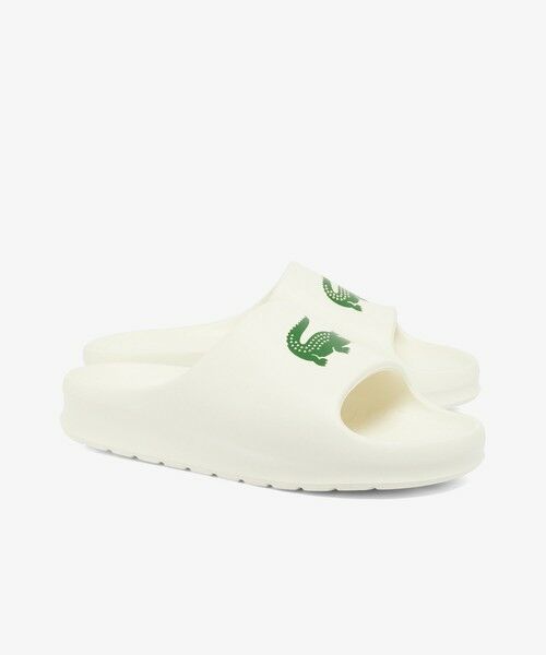 LACOSTE/ラコステ メンズ SERVE SLIDE 2.0 224 6 CMA ホワイト×グリーン 26.5cm LACOSTE/ラコステ メンズ SERVE SLIDE 2.0 224 6 CMA ホワイト×グリーン 26.5cm