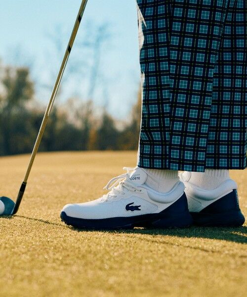 タグ付き新品　LACOSTE ゴルフシューズ ホワイト/ネイビー27cm 楽天市場】ラコステ ゴルフシューズ スパイクレス GOLF POINT