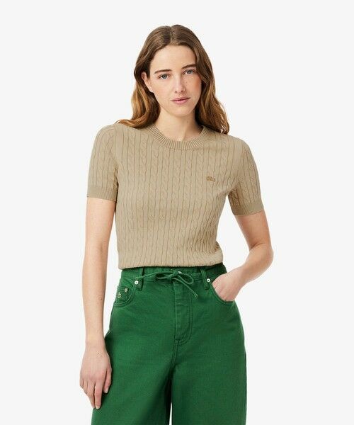 LACOSTE / ラコステ ニット・セーター | ケーブルニットTシャツ | 詳細2