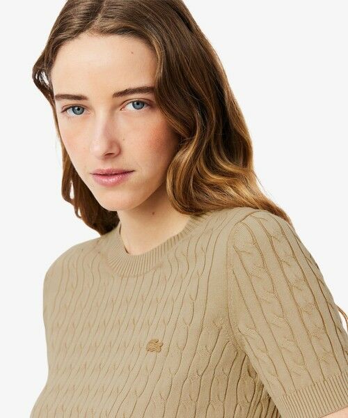 LACOSTE / ラコステ ニット・セーター | ケーブルニットTシャツ | 詳細3