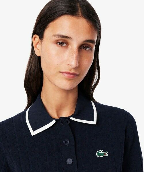 LACOSTE / ラコステ ニット・セーター | エッジ配色ゴルフニットポロシャツ | 詳細1