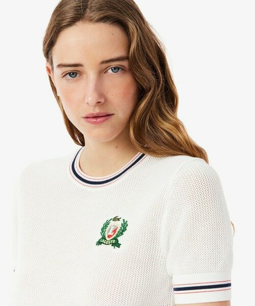 LACOSTE / ラコステ ニット・セーター | フレンチメイドメッシュニットTシャツ | 詳細1