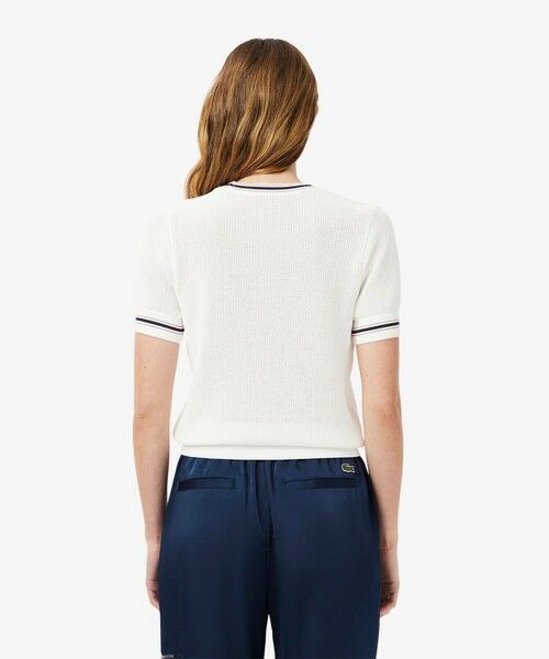 LACOSTE / ラコステ ニット・セーター | フレンチメイドメッシュニットTシャツ | 詳細2