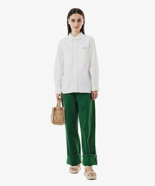 LACOSTE ラコステ ダブルポケットデニムシャツ 34-Sサイズ ラコステ LACOSTE ダブルポケットデニムシャツ （ブルー