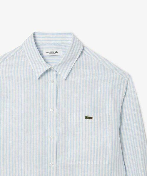 LACOSTE / ラコステ シャツ・ブラウス | リネンストライプオーバーサイズシャツ | 詳細4