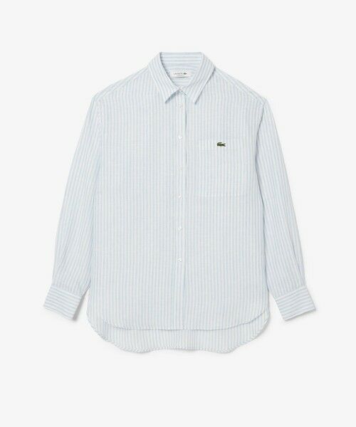 LACOSTE / ラコステ シャツ・ブラウス | リネンストライプオーバーサイズシャツ | 詳細3