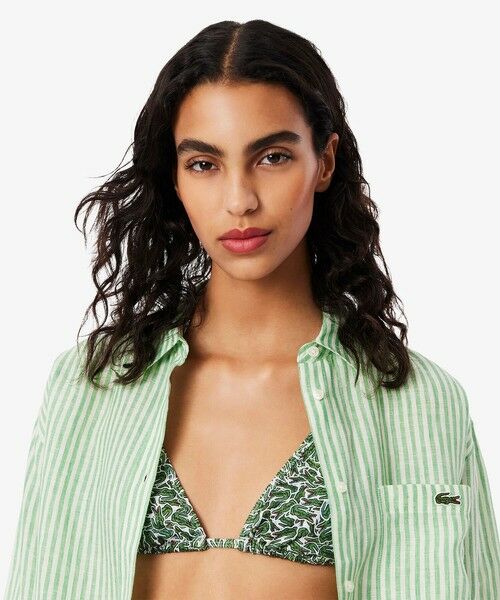 LACOSTE / ラコステ シャツ・ブラウス | リネンストライプオーバーサイズシャツ | 詳細7