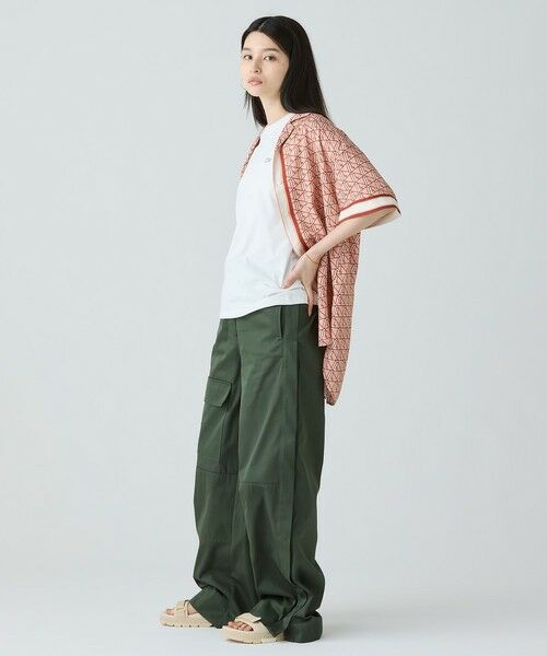 LACOSTE / ラコステ シャツ・ブラウス | ウィメンズオープンカラーモノグラムシャツ | 詳細5