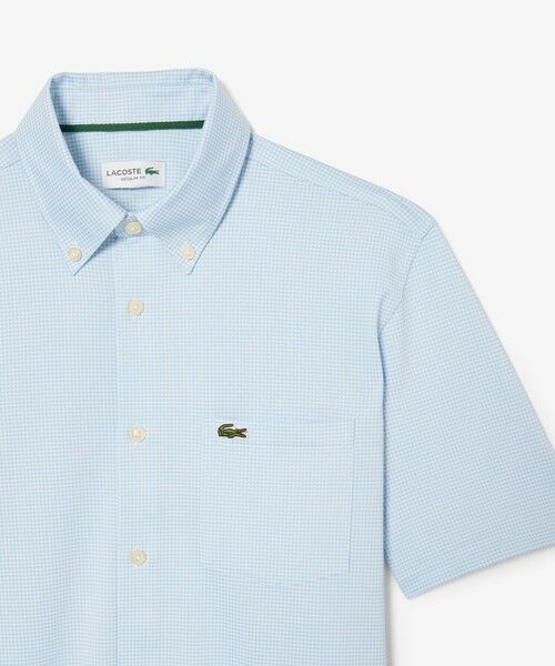 マイクロチェックジャージシャツ （シャツ・ブラウス）｜LACOSTE