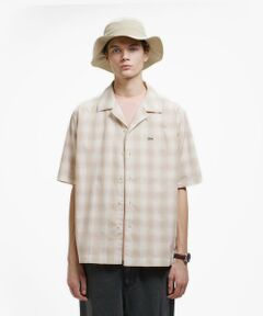 LACOSTE / ラコステ シャツ・ブラウス | リネンブレンドオープンカラーオンブレチェックシャツ