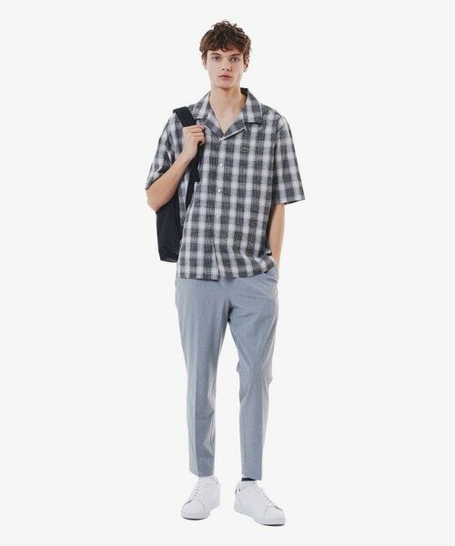 LACOSTE / ラコステ シャツ・ブラウス | リネンブレンドオープンカラーオンブレチェックシャツ | 詳細2