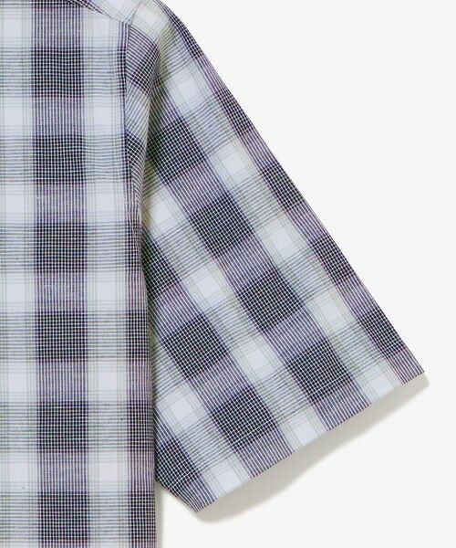 LACOSTE / ラコステ シャツ・ブラウス | リネンブレンドオープンカラーオンブレチェックシャツ | 詳細8