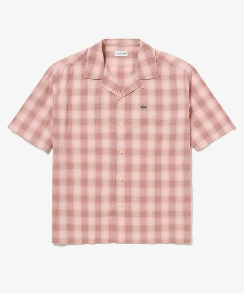 LACOSTE / ラコステ シャツ・ブラウス | リネンブレンドオープンカラーオンブレチェックシャツ | 詳細17