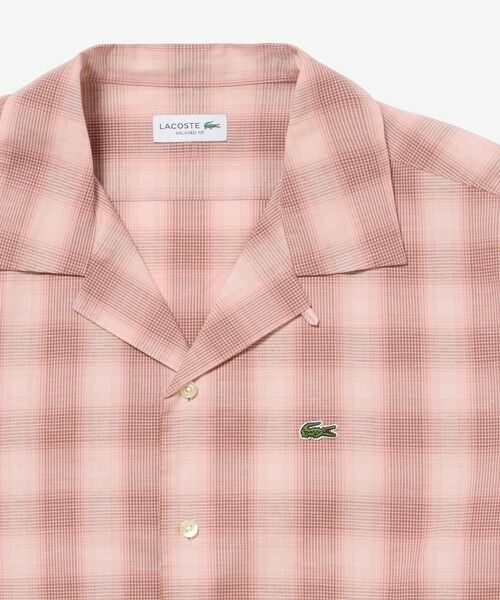 LACOSTE / ラコステ シャツ・ブラウス | リネンブレンドオープンカラーオンブレチェックシャツ | 詳細18