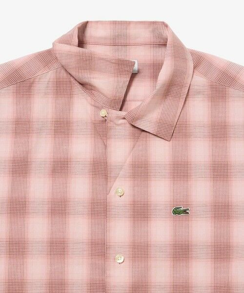 LACOSTE / ラコステ シャツ・ブラウス | リネンブレンドオープンカラーオンブレチェックシャツ | 詳細19