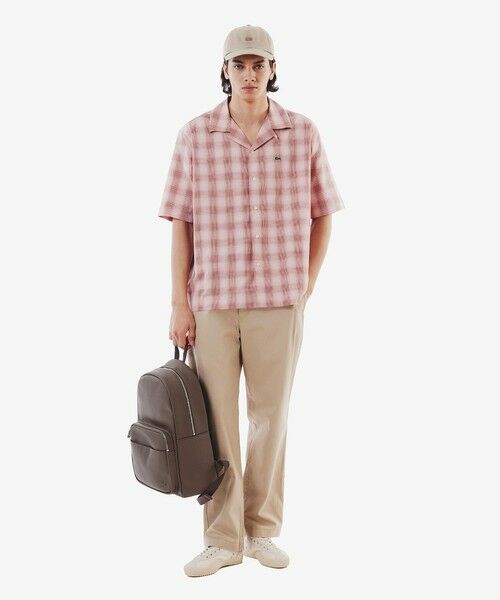 LACOSTE / ラコステ シャツ・ブラウス | リネンブレンドオープンカラーオンブレチェックシャツ | 詳細20