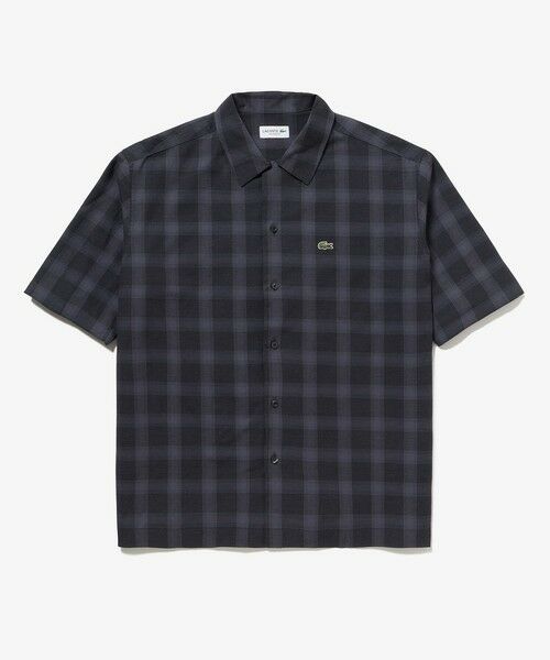 LACOSTE / ラコステ シャツ・ブラウス | リネンブレンドオープンカラーオンブレチェックシャツ | 詳細8