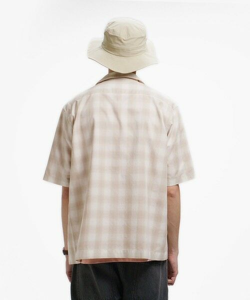 LACOSTE / ラコステ シャツ・ブラウス | リネンブレンドオープンカラーオンブレチェックシャツ | 詳細10