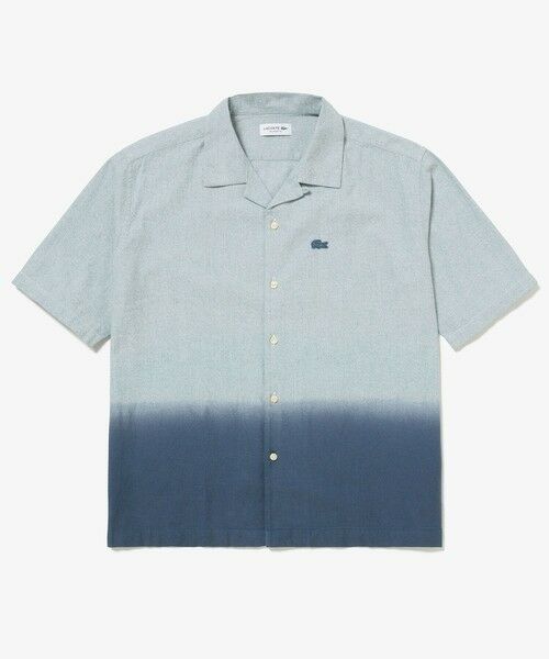 LACOSTE / ラコステ シャツ・ブラウス | グラデーション コットンオックスフォード オープンカラーシャツ(グレイッシュブルー)