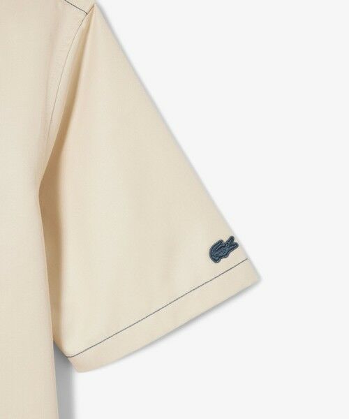LACOSTE / ラコステ シャツ・ブラウス | シルクブレンドネームパッチボタンダウンシャツ | 詳細5