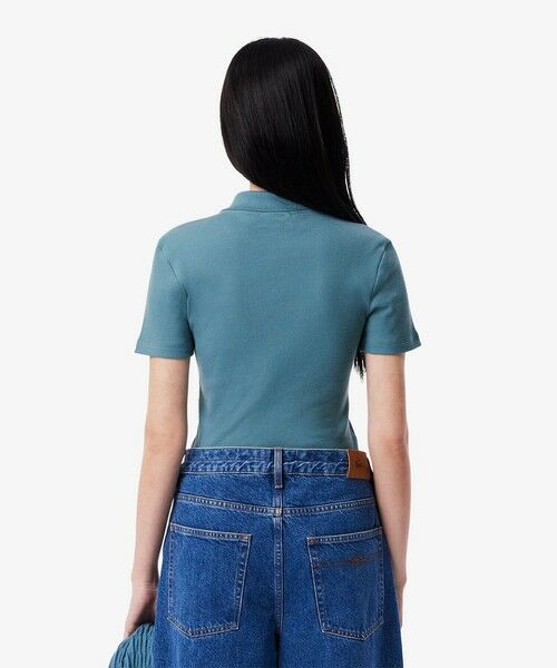 タイトフィットリブニットポロシャツ （ポロシャツ）｜LACOSTE