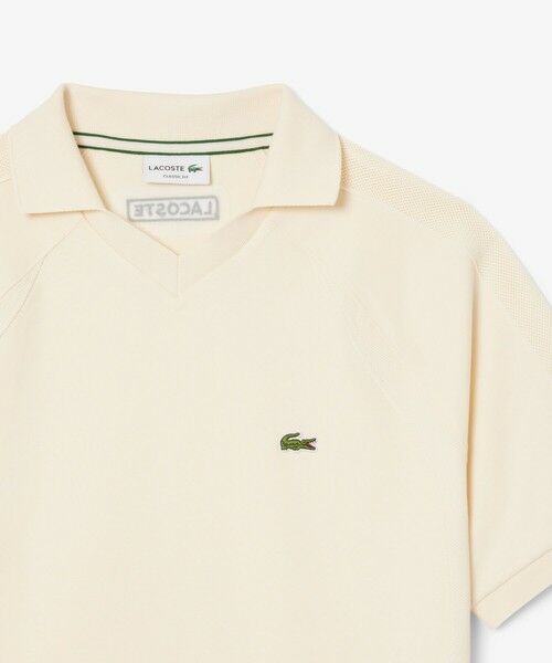 【LACOSTE】メッシュショルダーオープンネックシャツ セール】メッシュショルダーオープンネックシャツ（ポロシャツ