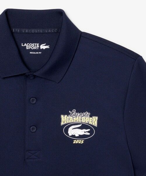 【新品・未使用】LACOSTE 黒 ポロシャツ ウルトラドライ　2025春夏 LACOSTE ポロシャツ UVカット UPF 50+ 2025マイアミオープン