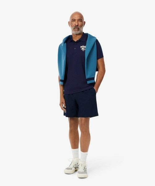 【新品・未使用】LACOSTE 黒 ポロシャツ ウルトラドライ　2025春夏 UPF30 UVカット モノグラムテーピングウルトラドライ
