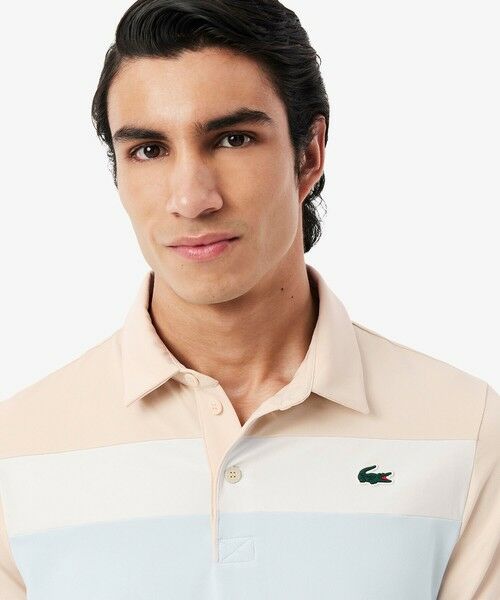LACOSTE / ラコステ ポロシャツ | パネルボーダーウルトラドライゴルフポロシャツ | 詳細1