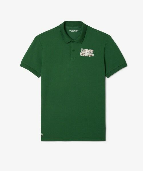 ラコステ LACOSTE ビッグクロコダイル ワッペン ポロシャツ LACOSTE｜オーバルロゴワッペンコットンタッチドライポロシャツ
