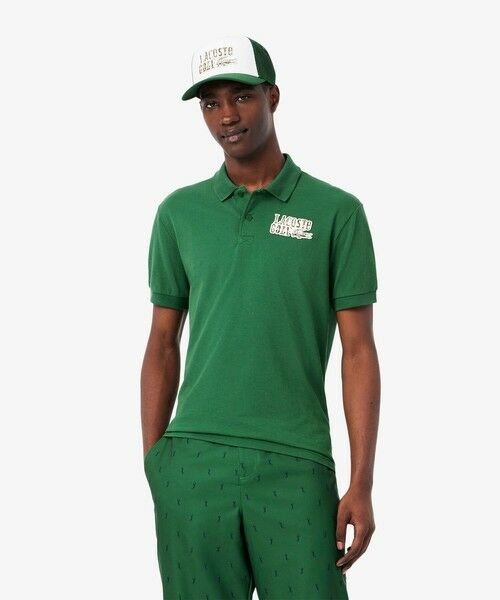 LACOSTE - LACOSTE ポロシャツ 緑 Tシャツ ラコステ テニスウェア Size4 セール】 ラコステゴルフワッペンポロシャツ （ポロシャツ