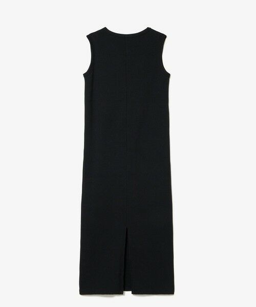 ノースリーブ ロングリブニットドレス / リブニットワンピース