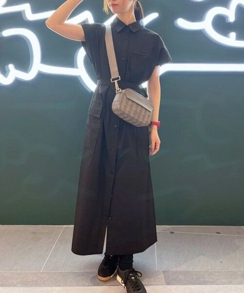 LACOSTE / ラコステ ミニ丈・ひざ丈ワンピース | キモノスリーブシャツドレス / シャツワンピース | 詳細6