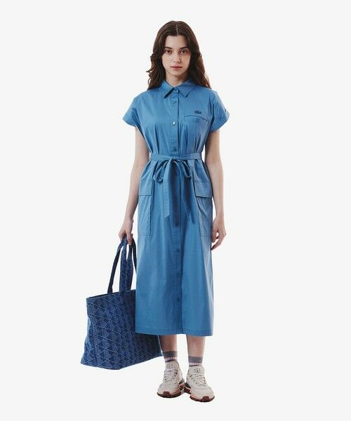 LACOSTE / ラコステ ミニ丈・ひざ丈ワンピース | キモノスリーブシャツドレス / シャツワンピース | 詳細13