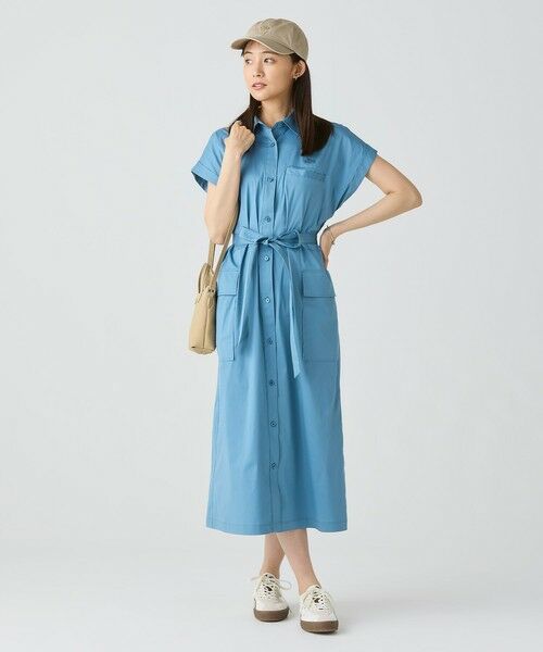 セール】 キモノスリーブシャツドレス / シャツワンピース