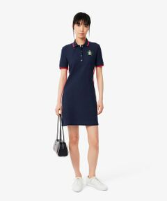 LACOSTE / ラコステ ミニ丈・ひざ丈ワンピース | サイドメッシュバンドポロドレス